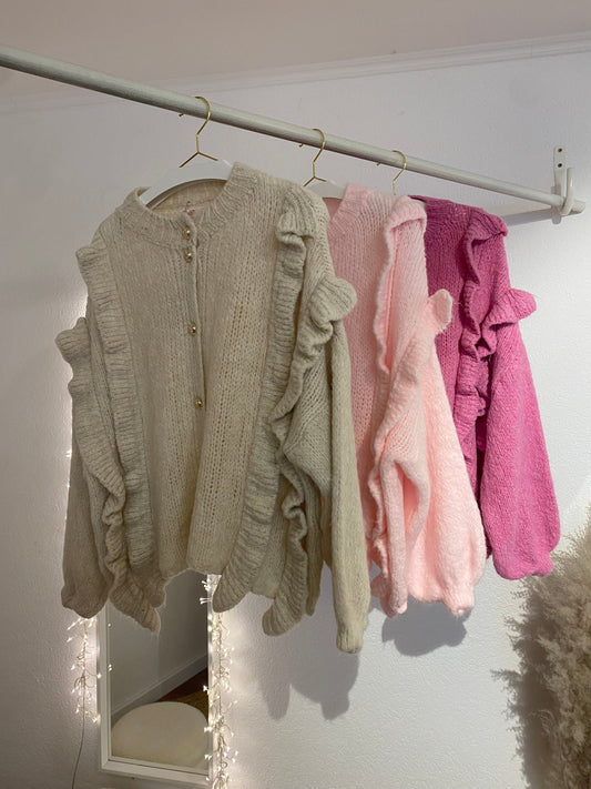 Rüschen Cardigan versch. Farben