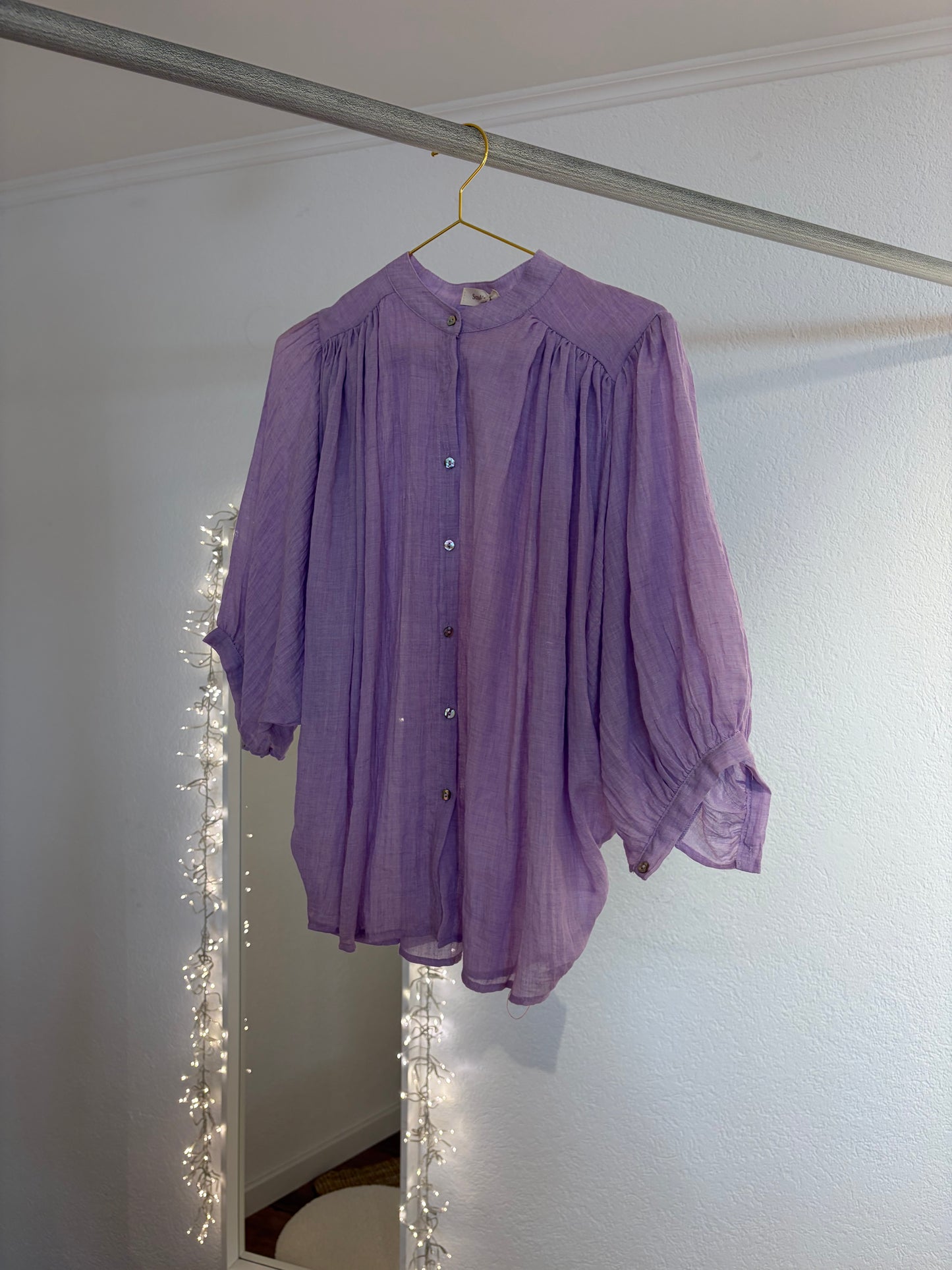 Luftige Bluse in Leinenoptik versch. Farben