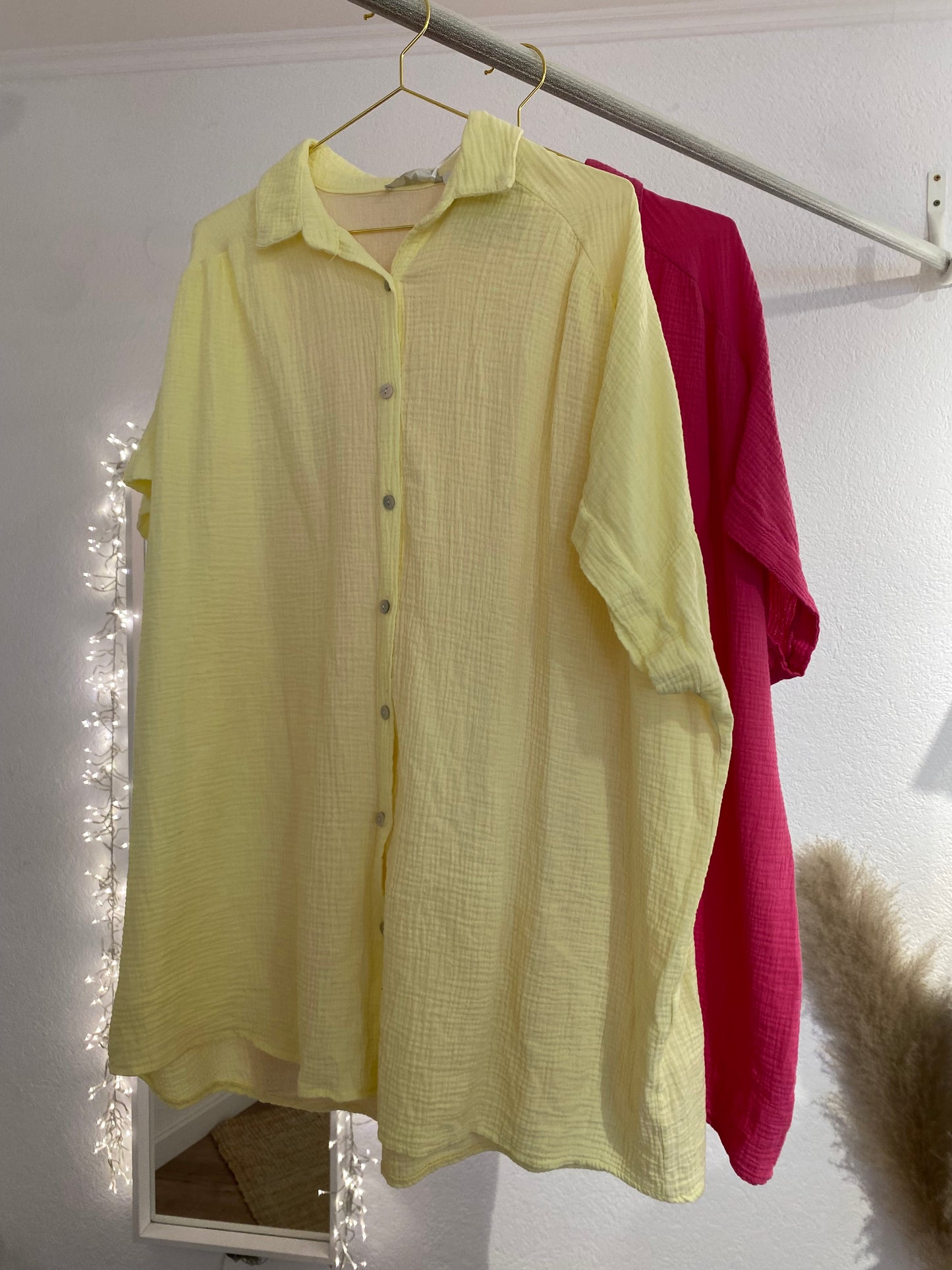 Oversized Musselinblusen Kleid