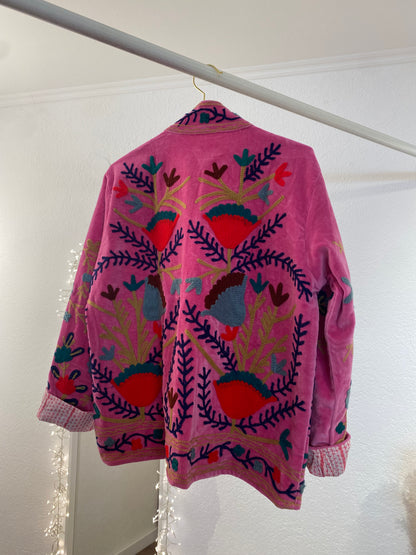 Samt Jacke mit versch. Mustern