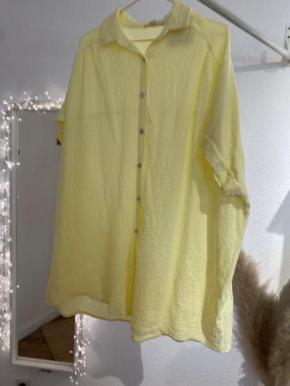 Oversized Musselinblusen Kleid