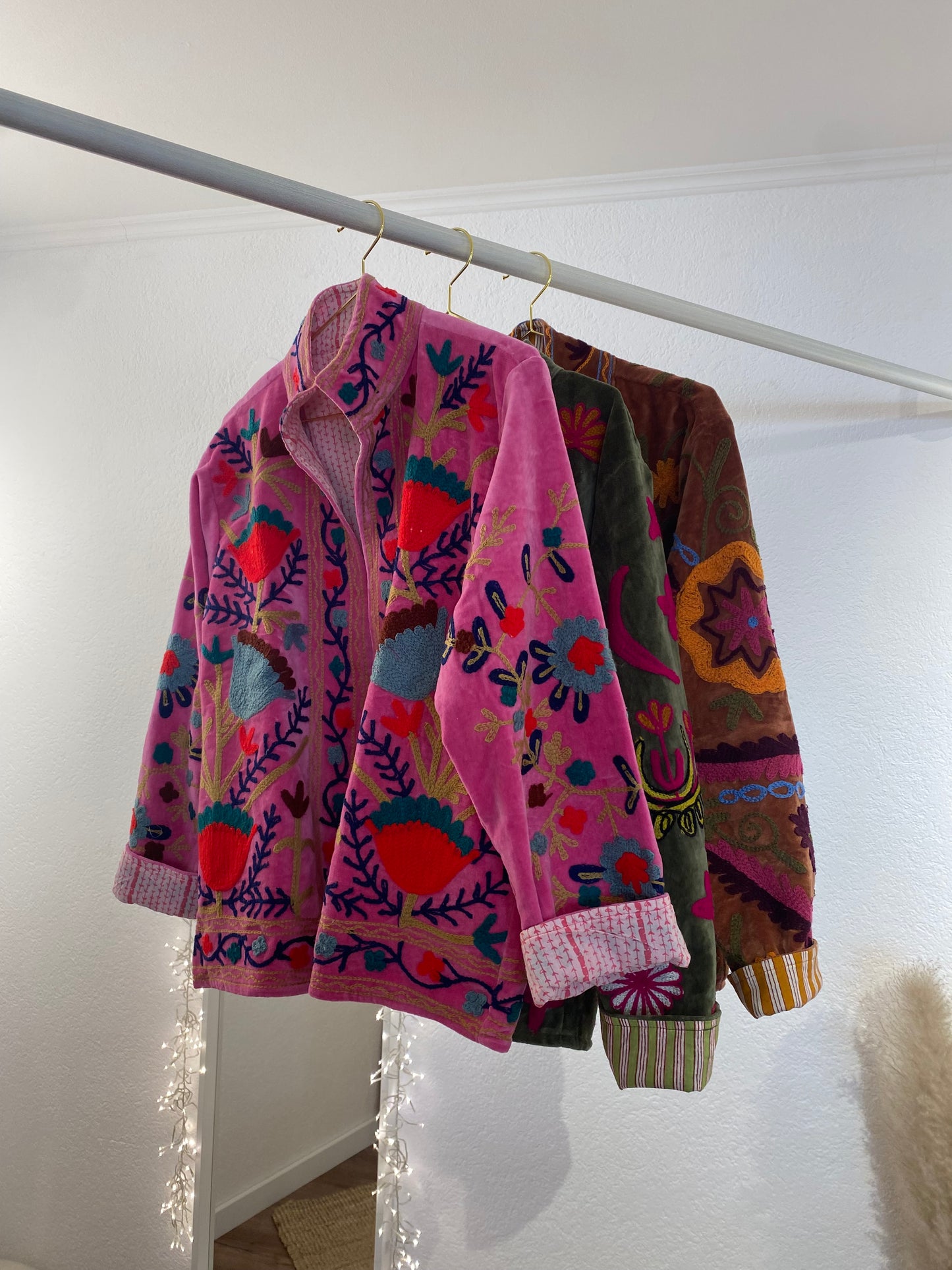 Samt Jacke mit versch. Mustern