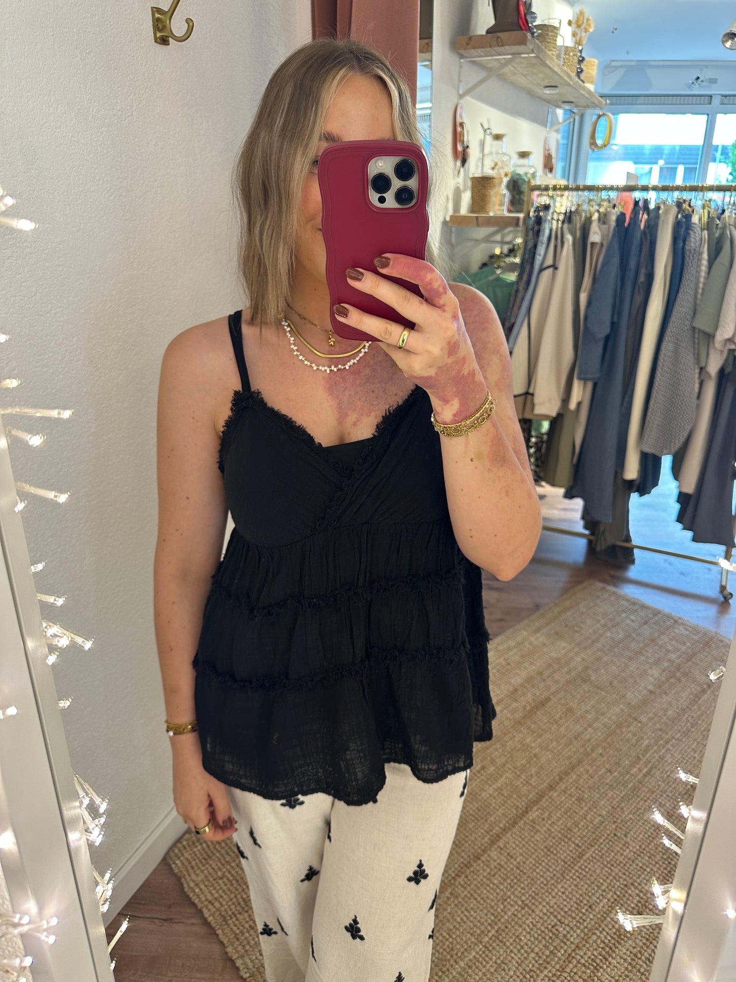 Top mit Fransen versch. Farben