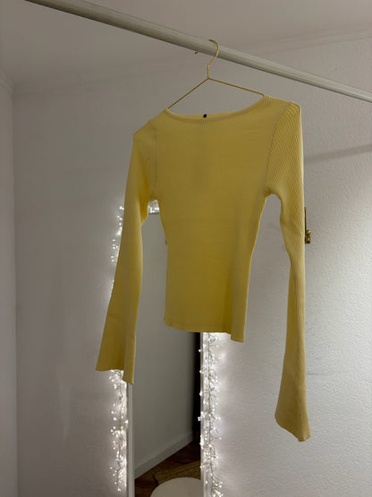 Enge Longsleeves in Rippenstrickoptik