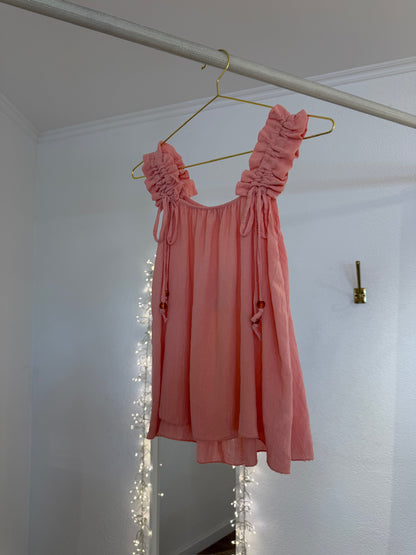 Leichte Bluse mit gerafften Details versch. Farben