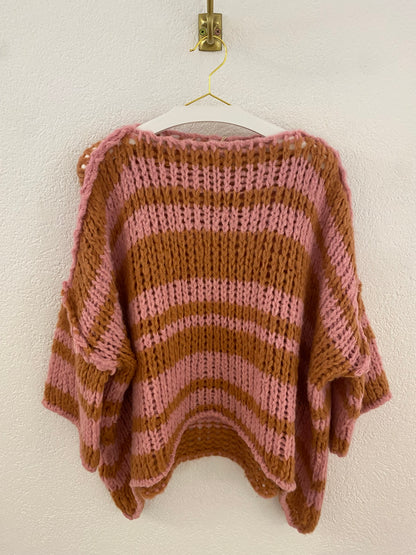 Grob gestrickter oversized Strickpullover versch. Farben