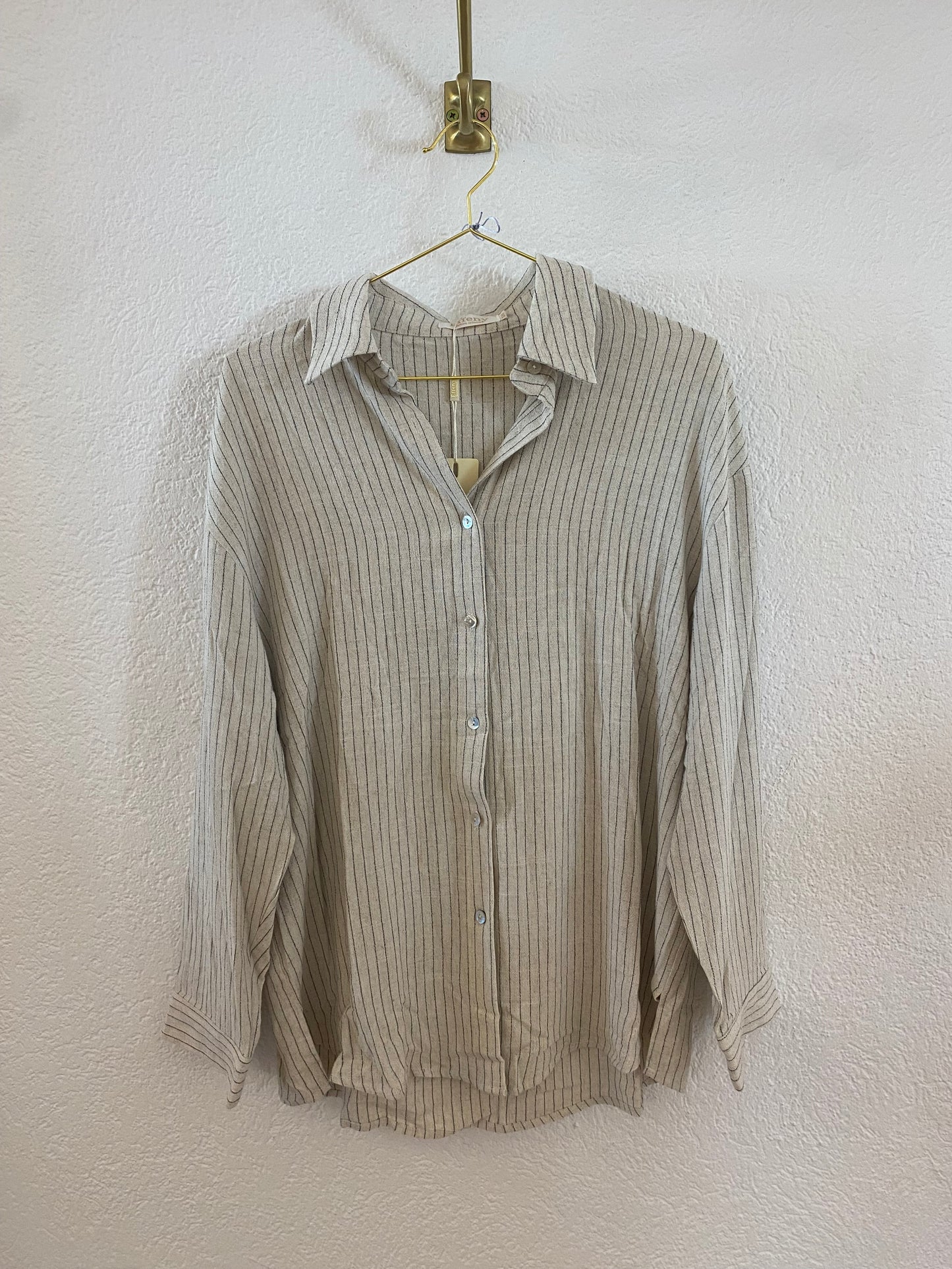 Leinenhemd mit Streifen