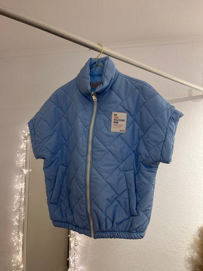 Dünne kurzarm Puffer Jacke versch. Farben
