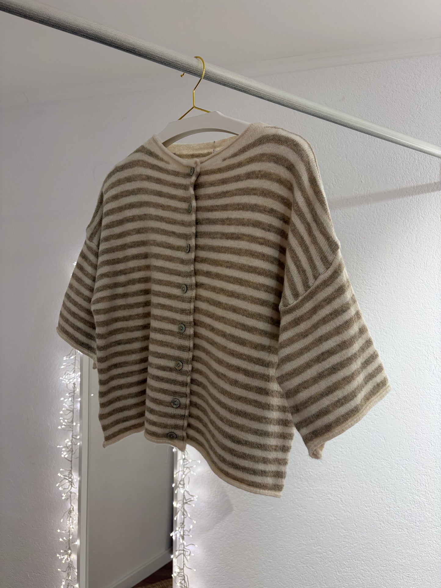 Strickshirt gestreift in versch. Farben