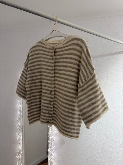 Strickshirt gestreift in versch. Farben