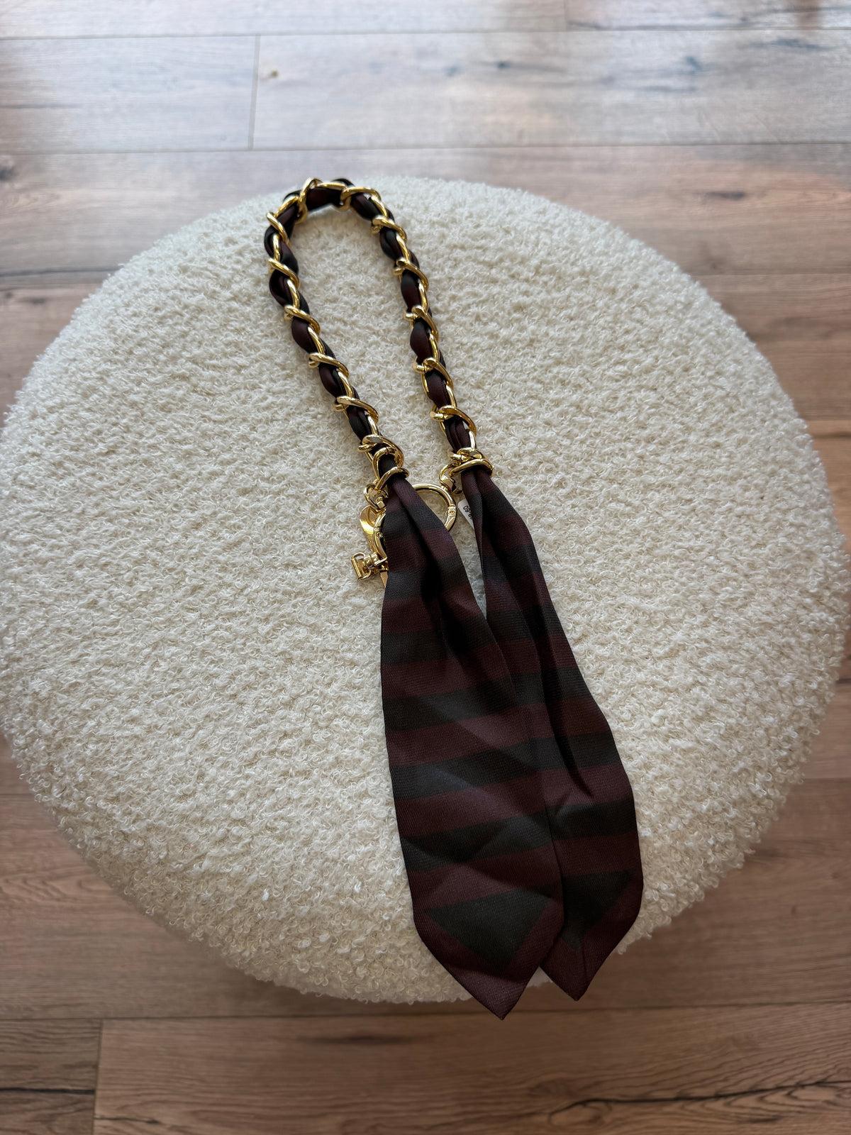 Handykette mit Bandana-Tuch vergoldet kurz