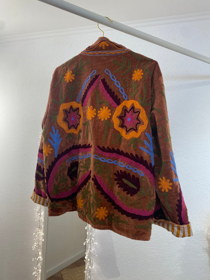 Samt Jacke mit versch. Mustern