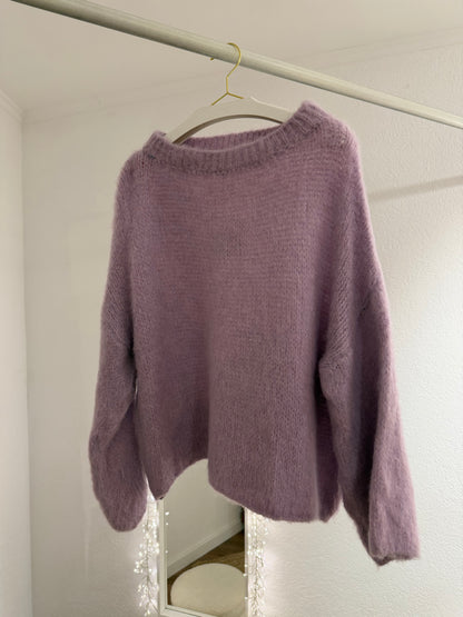 Weicher Pullover leichtem U-Boot Ausschnitt versch. Farben