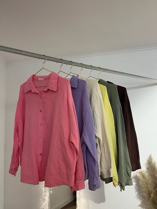 Musselinbluse versch. Farben