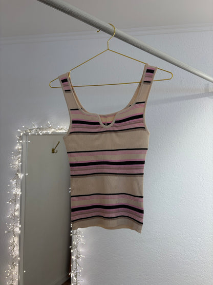 Gestreiftes Rippstricktop