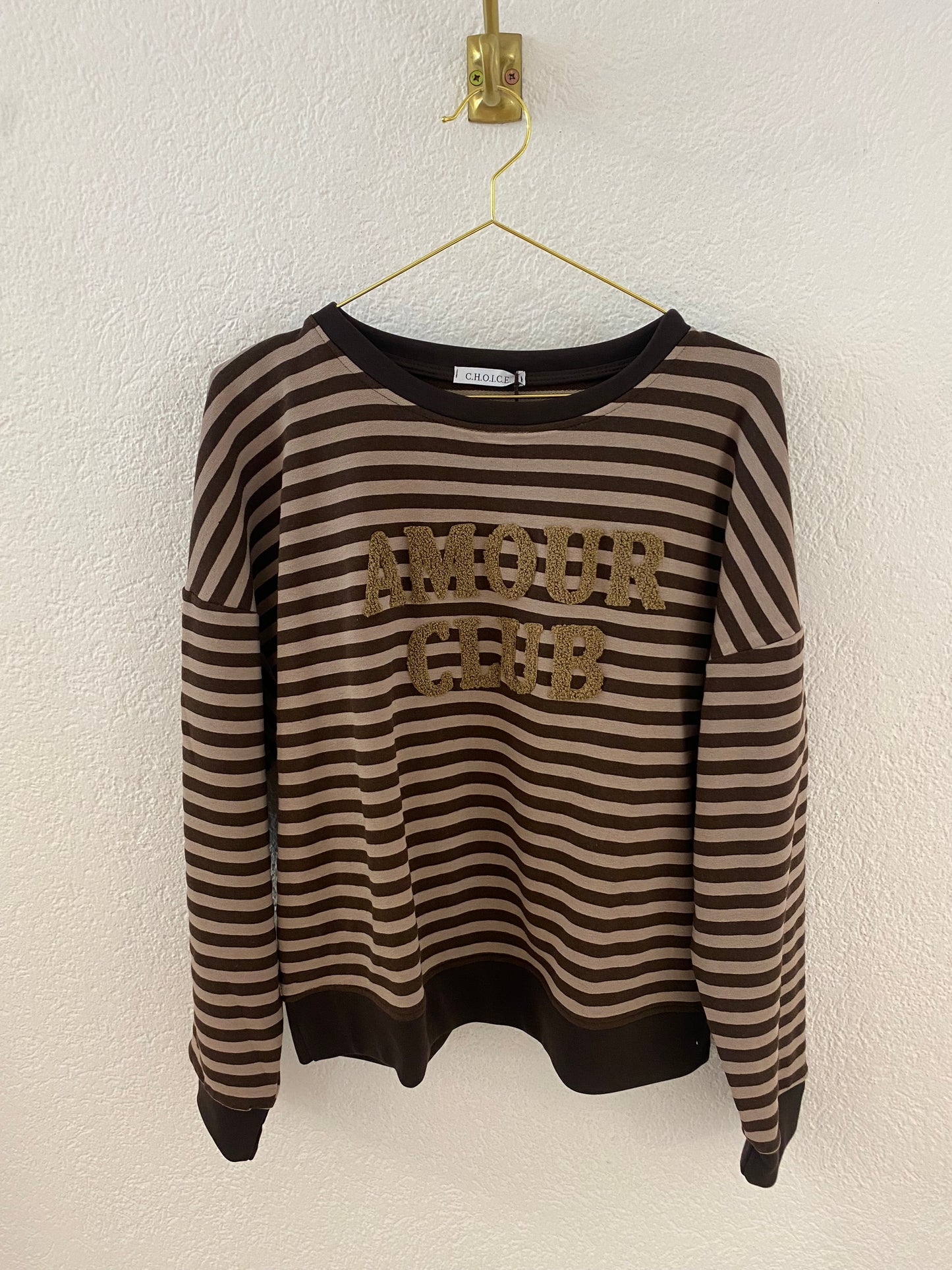 Gestreiftes Shirt „Amour Club“ in versch. Farben