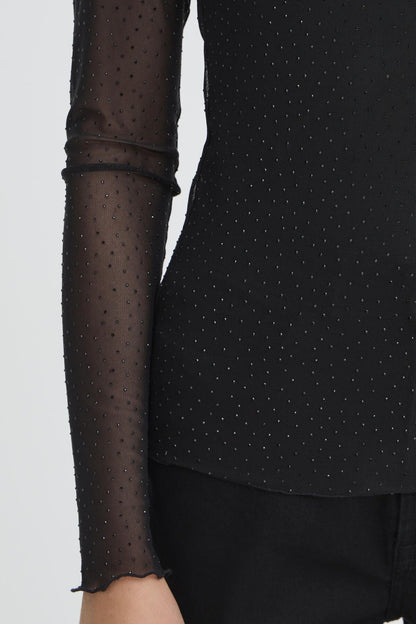 Durchsichtiges Glitzer Shirt