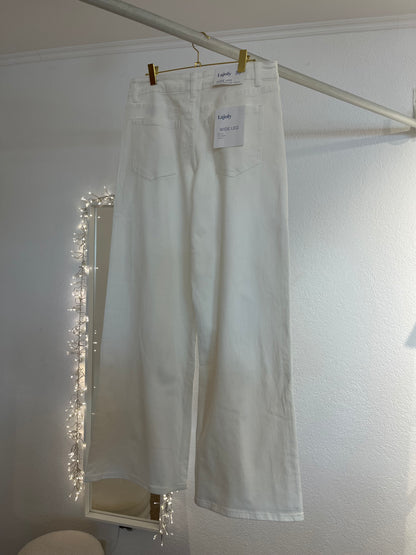 Wide leg Jeans weiß
