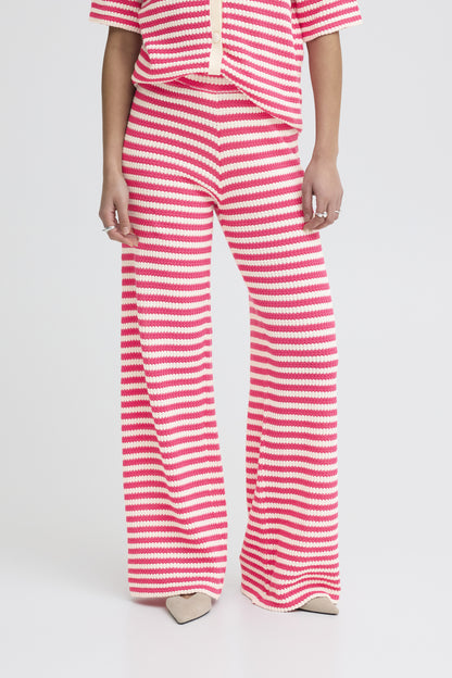 Strickhose pink/weiß