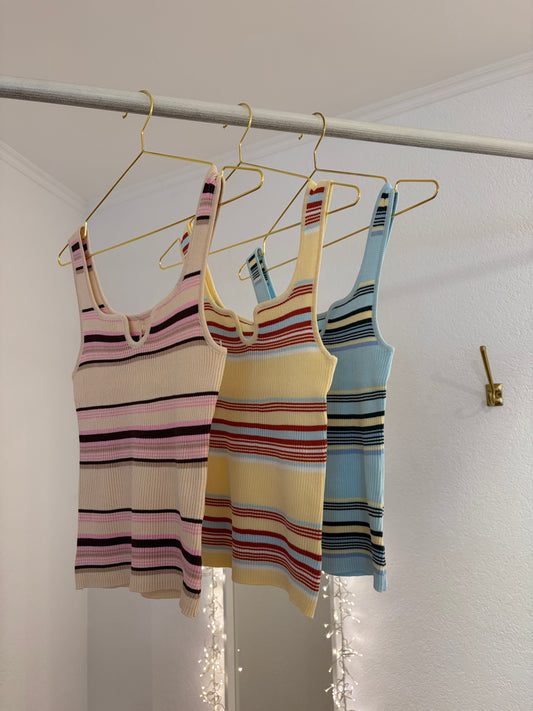 Gestreiftes Rippstricktop