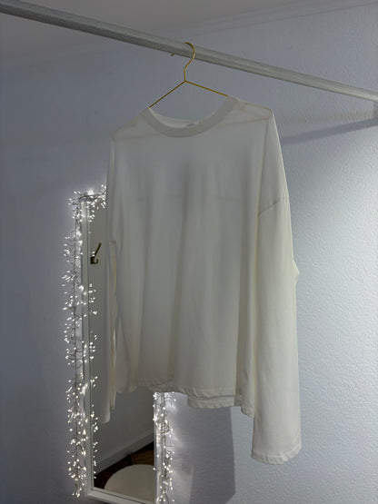 Oversized Longsleeve mit Rückennaht versch. Farben