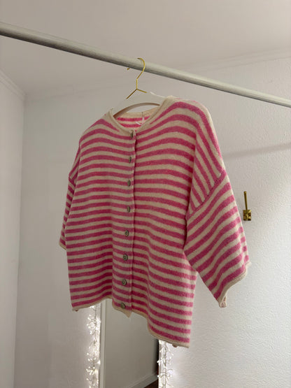 Strickshirt gestreift in versch. Farben