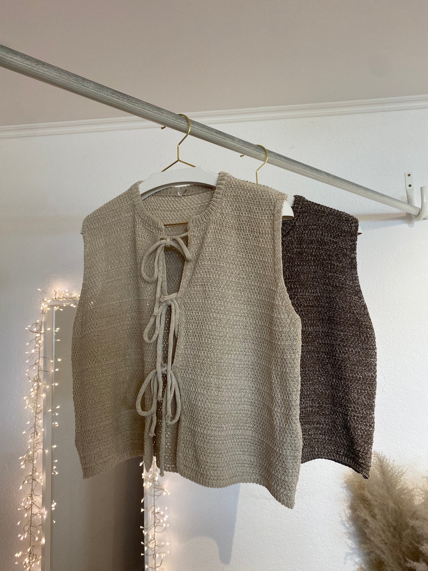 Melierte Strickweste versch. Farben