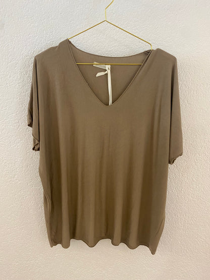 Basic T-Shirt mit V-Ausschnitt