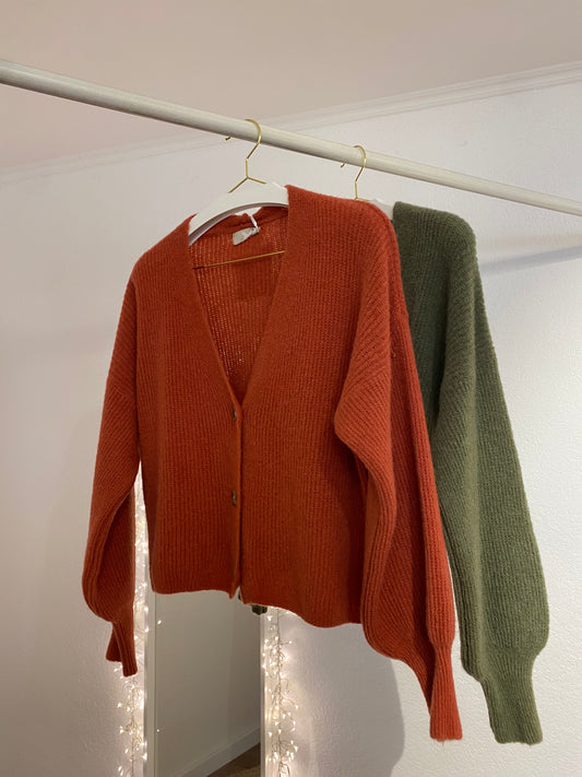 Strickjacke zum Knöpfen versch. Farben