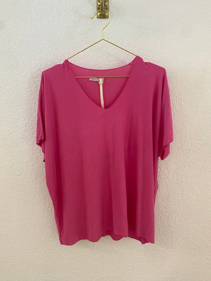 Basic T-Shirt mit V-Ausschnitt