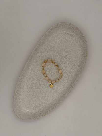 Marmorierte Glasperlen Armbänder