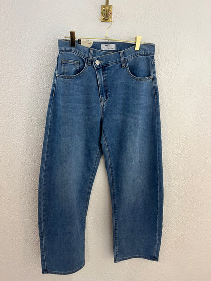 Crossover Wide Leg Jeans