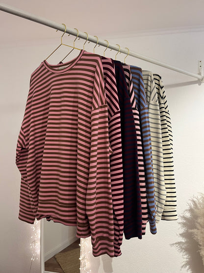 Gestreifte Oversize Shirts versch. Farben
