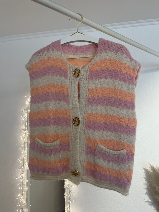 Gestreifte Strickweste