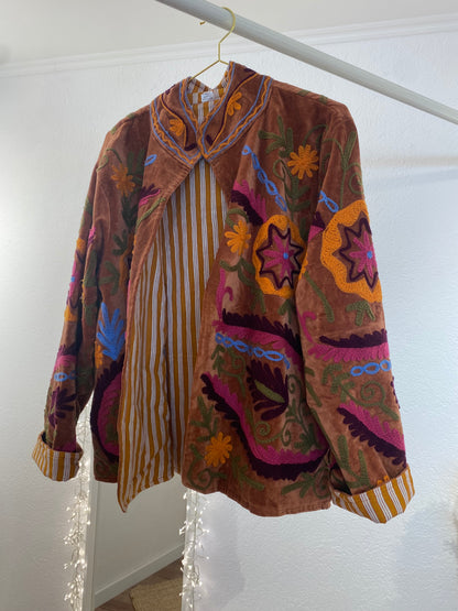 Samt Jacke mit versch. Mustern