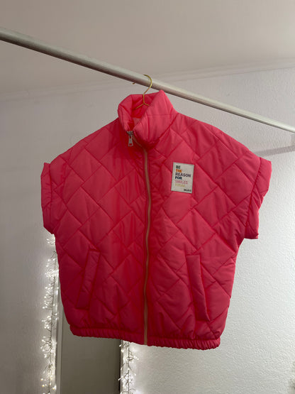 Dünne kurzarm Puffer Jacke versch. Farben