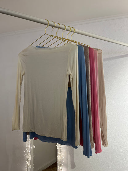 Dünnes Langarm Shirt versch. Farben
