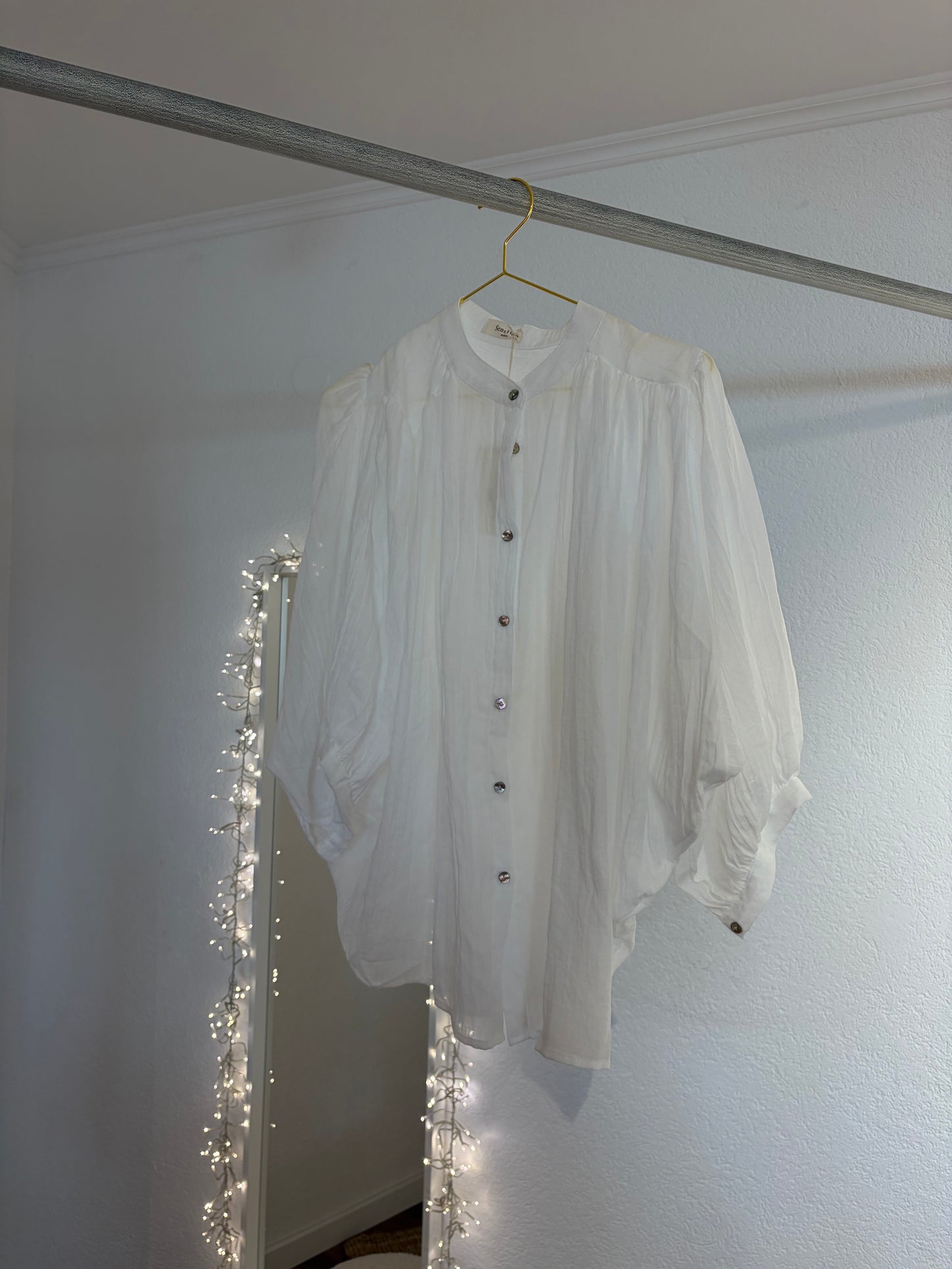 Luftige Bluse in Leinenoptik versch. Farben