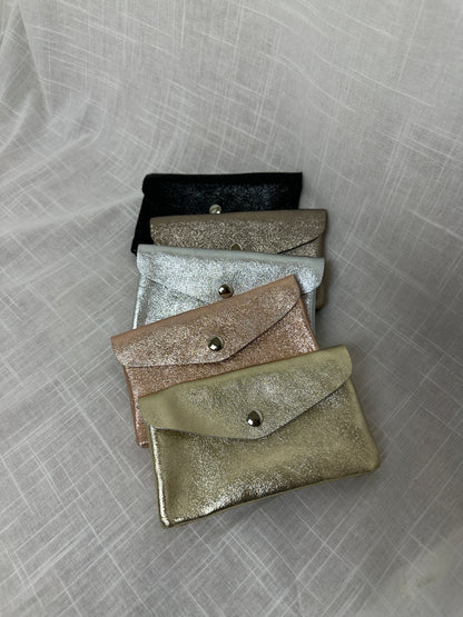 Metallic Geldbörse groß versch. Farbe